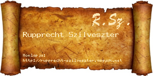 Rupprecht Szilveszter névjegykártya